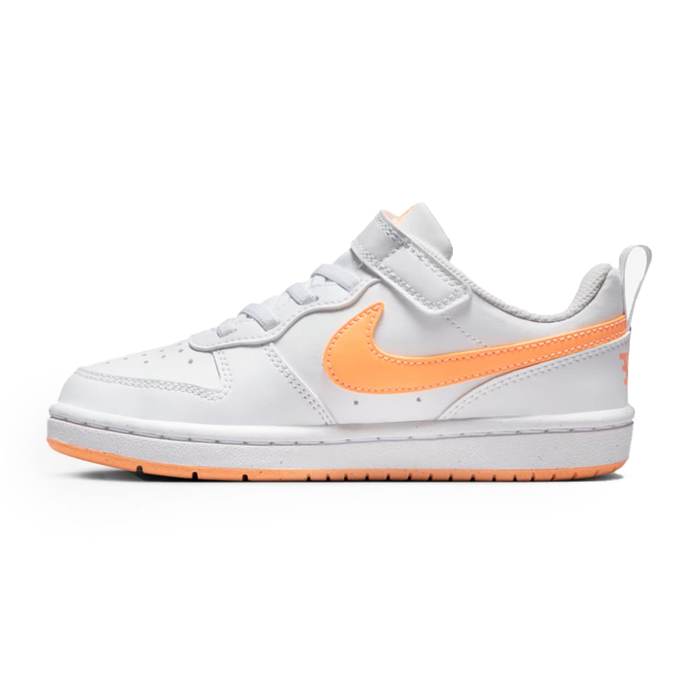 Nike Tenis COURT BOROUGH LOW DV5457-119 LaranjaBranco Sint -7-